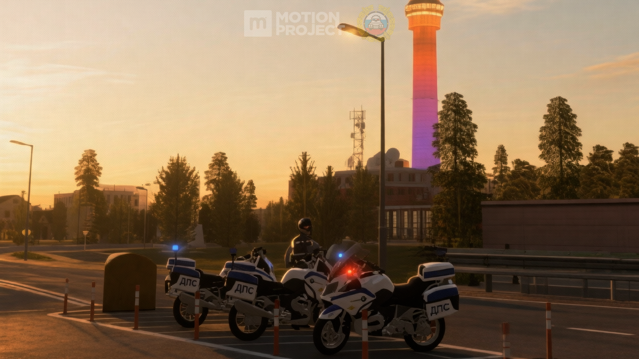 Сотрудники мотовзвода специализированной роты ДПС вышли в рейд.